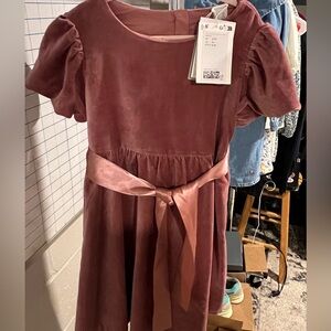 H&M Mauve Velvet Kids Dress